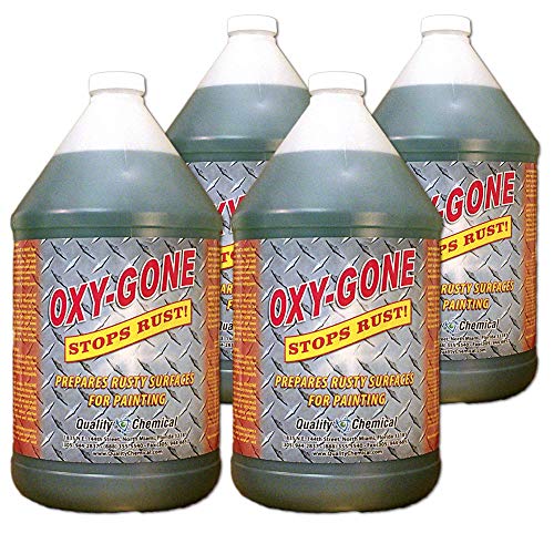 Quality Chemical Oxy-Gone Rust Remover and Metal Treatment - Rust Reformer, Rust Remover, Metal Rust Remover, Rust Neutralizer for Metal, Rust Converter, Remover, Rust Remover - 128 oz (Pack of 4) - size: 32 Fl Oz (Pack of 4)