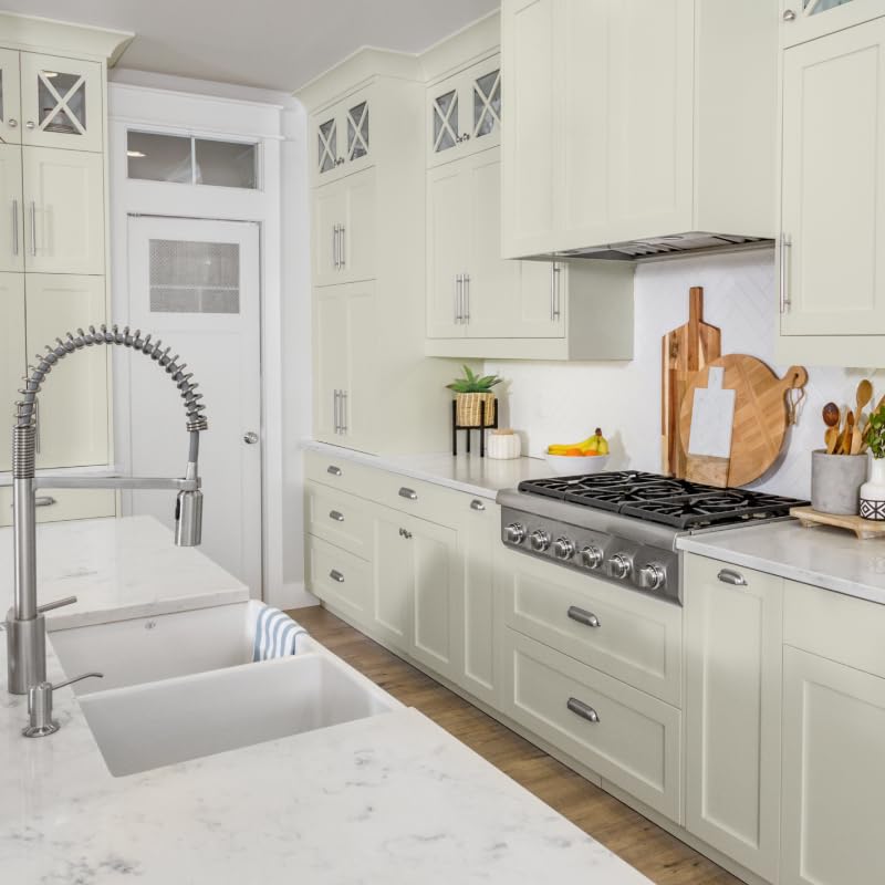 Nuvo Antique White Cabinet Makeover Kit - Easy DIY 7-Piece Set, Warm Cream, Long-Lasting Finish - color: Antique White, style: Full Sized Kit