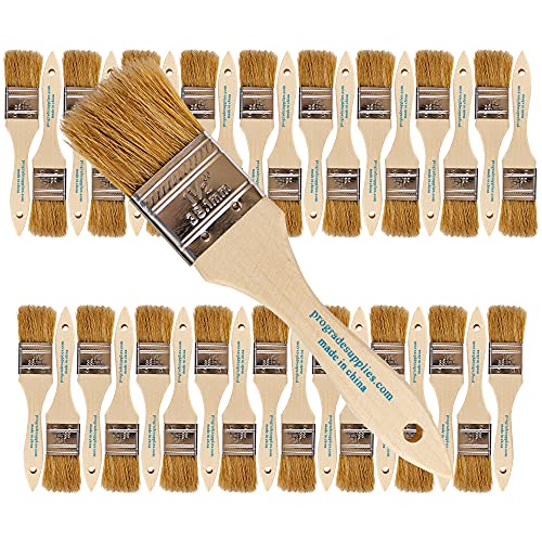 Pro Grade 1.5" Chip Brushes, Disposable Paint Brushes, for Stain, 36 Pack