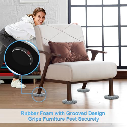 New Upgrade Furniture Sliders - Multi-Surface 3-in-1 Movers Sliders - size: 4.3in Round 8+4+1Pack