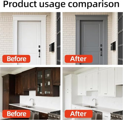 Wood Paint for Furniture, Durable Cabinet Countertop Paint Easy Application for DIY Projects, Wood, Metal, Home Decor and More(32OZ, White with Tools)
