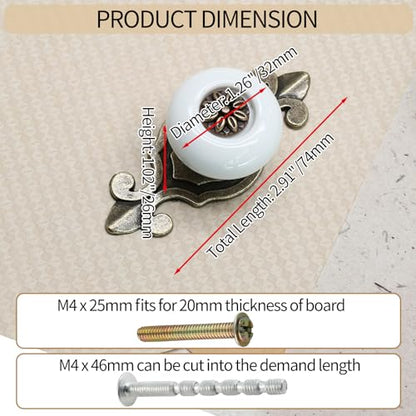 Ceramic Knobs, White Dresser Knobs, 10pcs - color: White, size: 10 Pieces
