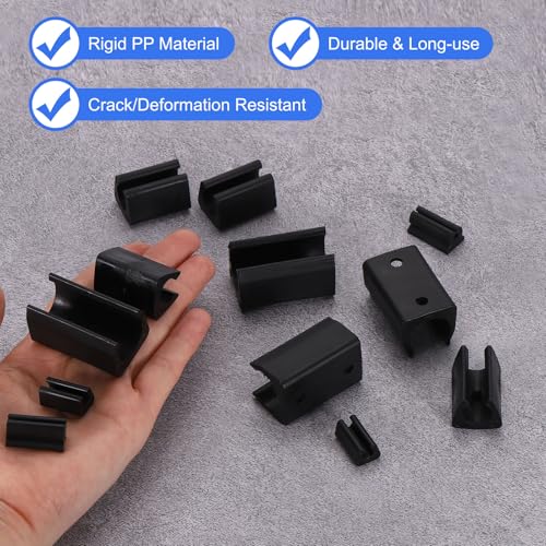uxcell 16Pcs Chair Leg Caps, 0.47" Office Chair Floor Protectors with Nail, Plastic Glide Caps for Metal Chair Feet, Anti-Slip Furniture Pads for Hardwood Floors, Black - size: 0.47"
