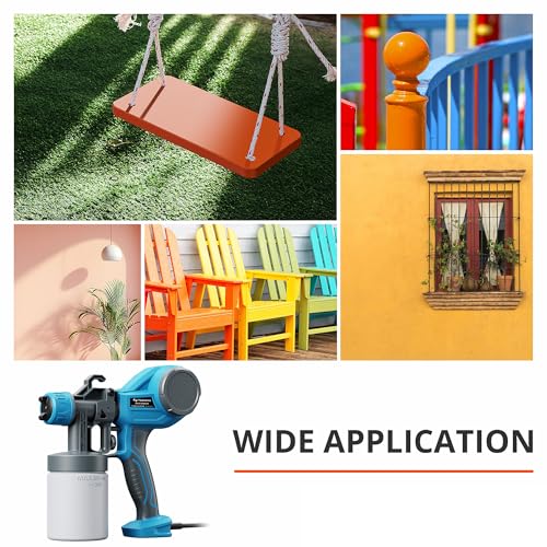 Tilswall Paint Sprayer Alien500 Ultra Lightweight Spray Paint Gun Easy to Use and Clean, Electric Paint Sprayer with 4 Nozzles & 3 Patterns, 600ml, Multi-Purpose Spray Gun for Walls