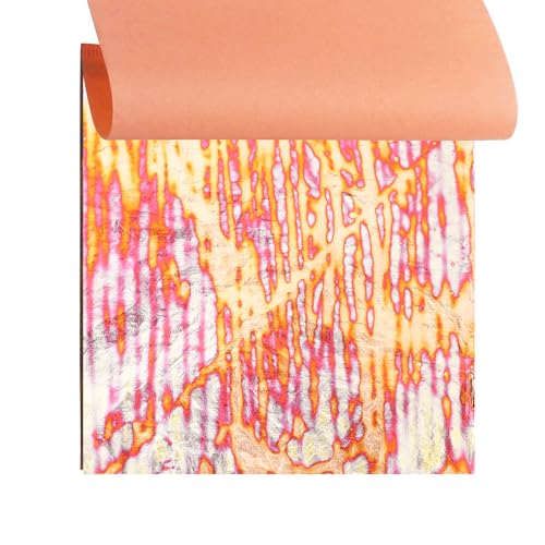 KINNO Variegated Gold Leaf Sheets 25 PCS with Random Stripe Patterns - color: Random Stripe