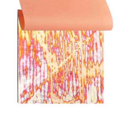 KINNO Variegated Gold Leaf Sheets 25 PCS with Random Stripe Patterns - color: Random Stripe
