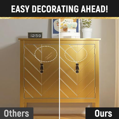 Gold Metallic Touch up Liquid Gold Leaf Paint High Gloss Multi Surface Rich Golden Paint for Metal, Wood, Plastic, Canvas, Appliance, Furniture Scratch Repair & Art Handcrafts Fast Drying Acrylic Metallic Finish 1.5oz