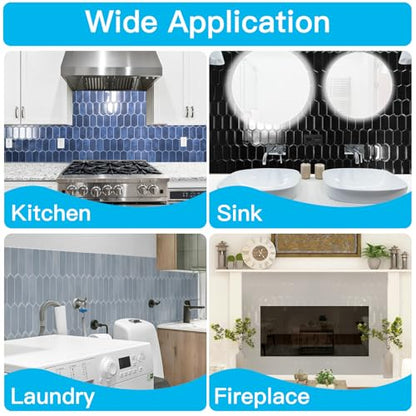 Art3d Hexagon Tile Peel and Stick Backsplash, 10-Pack, 12" x 12", Dark Blue - color: Dark Blue, size: 12 x 12 Inch