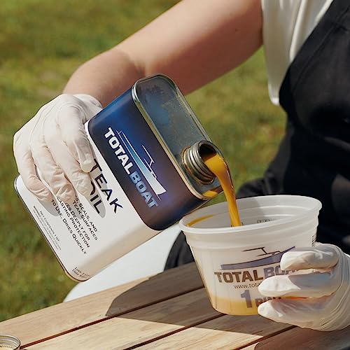TotalBoat Marine-Grade Teak Oil Wood Sealer for Boats and Furniture - Quart