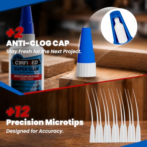 Gap Fill Wood Super Glue 4 oz, Heavy Duty Thick CA Glue for Woodworking - size: 4 oz