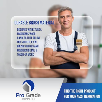 Pro Grade Chip Brushes, Disposable Paint Brushes, Assorted Sizes, 24 Piece - size: 24Pc. Var.