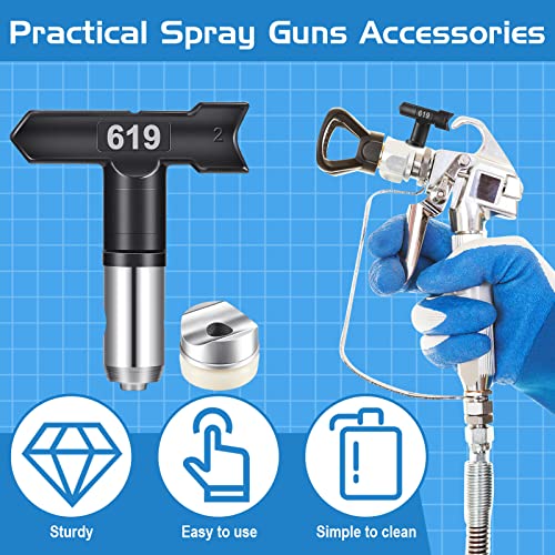 Zhengmy 8 Pcs Airless Spray Tips, 109, 213, 311, 315, 413, 517, 619, 621 - size: 109, 213, 311, 315, 413, 517, 619, 621