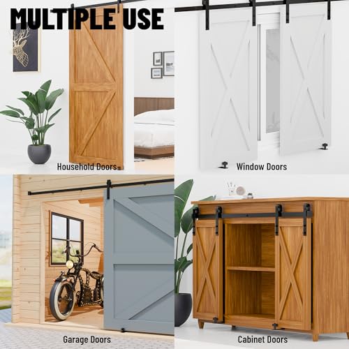 Sliding Barn Door Floor Guide Wall Mount Stay Roller with 8 Setup Options