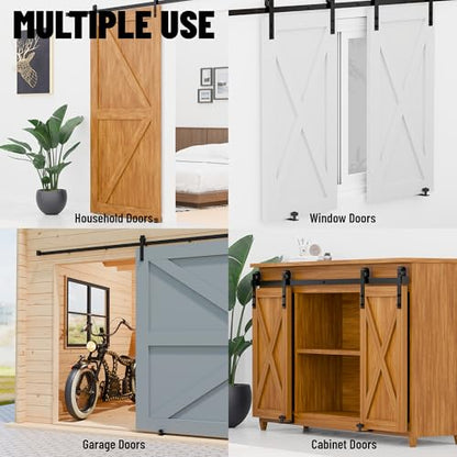 Sliding Barn Door Floor Guide Wall Mount Stay Roller with 8 Setup Options