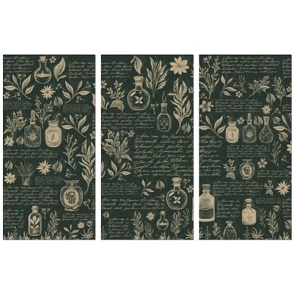 Peacoblue Vintage Herbs Rub On Transfers for Furniture Craft 6"x12" - style: Vintage Herbs