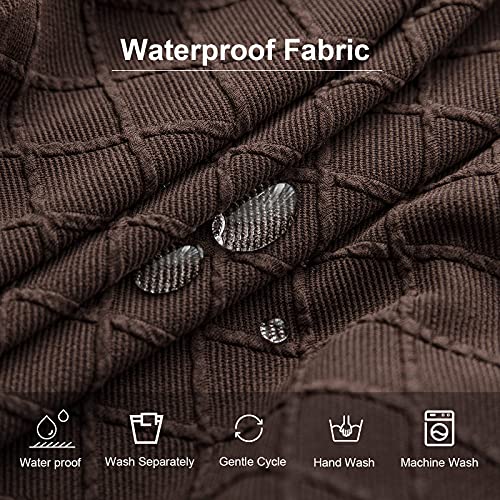 Genina Waterproof Chair Covers for Dining Room Dining Chair Covers Kitchen Parsons Chair Covers (Chocolate, 2 PCS) - color: Chocolate, size: 2 PCS