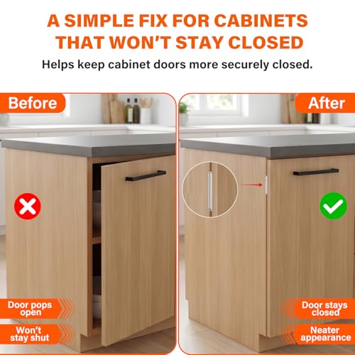 Cabinet Magnets for Closure, 5 Sets, 3M Adhesive, Ultra-Thin