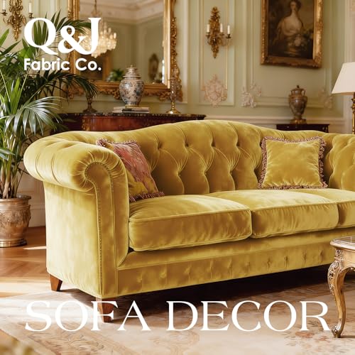 Deep Gold 2‑Way Stretch Velvet Fabric 1 Yards 60 Inch Wide - color: Deep Gold, size: 1 Yard