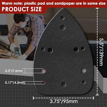 1 Pcs Mouse Sander Replacement Pads with 30 Pcs Sandpaper