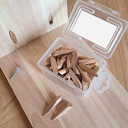 Wood Pocket Hole Plugs, 50-Pack Oak Wooden Dowel Jigs for Woodworking Projects