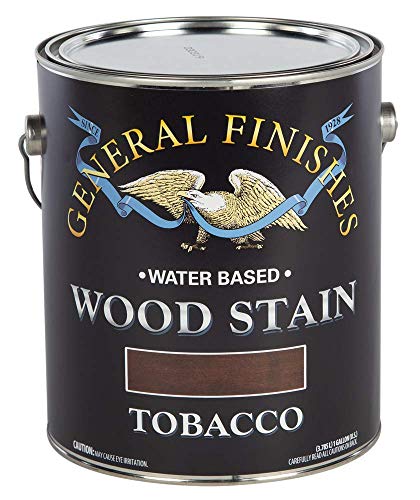 General Finishes Water Based Wood Stain, 1 Gallon, Tobacco - color: Tobacco, size: 1 Gallon