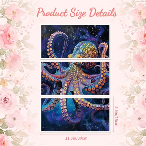 Peacoblue Big Octopus Rub On Transfers for Furniture Craft 6"x12" - style: Big Octopus