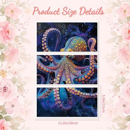 Peacoblue Big Octopus Rub On Transfers for Furniture Craft 6"x12" - style: Big Octopus