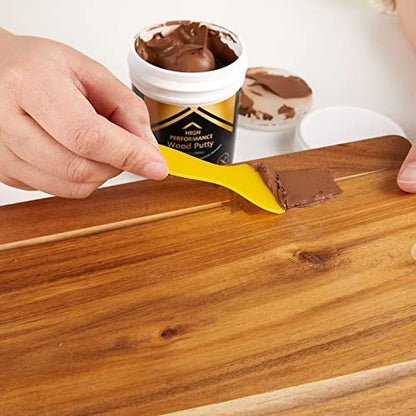 Deuvuo Walnut Wood Filler, Walnut Wood Putty Filler - Our Wood Grain Filler Offers a Quick and Lasting Fix for Any Damage or Flaw - Paintable, Stainable, Sandable & Quick Drying - 9.87 Ounce - color: 9.87oz Walnut