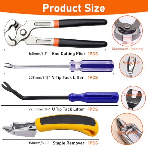 4Pcs Upholstery and Construction Staple Remover Tools Set - color: Multicoloured-4pcs