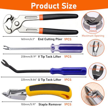 4Pcs Upholstery and Construction Staple Remover Tools Set - color: Multicoloured-4pcs