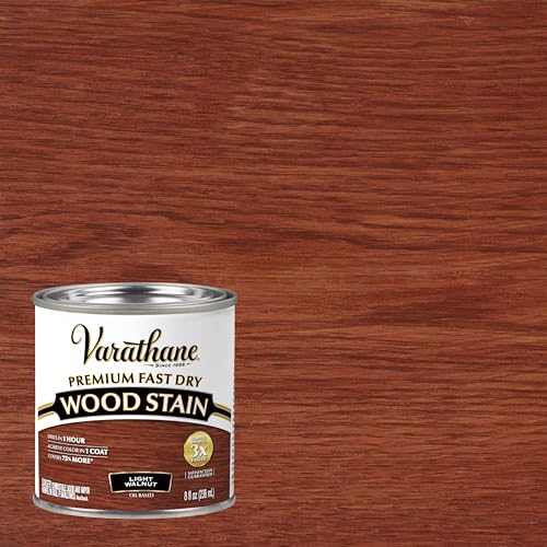 Varathane Premium Fast Dry Light Walnut Wood Stain - color: Light Walnut, size: 0.25 Quart (Pack of 1)