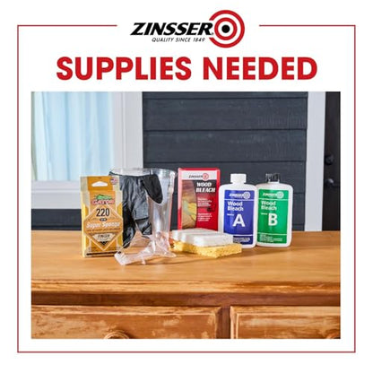 Zinsser Wood Bleach Kit, 2-Step Brightening System, Interior Wood Surfaces