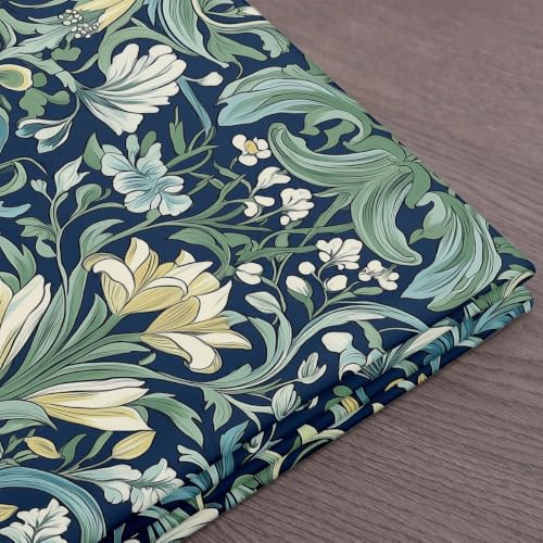 Girls Garden Black Green Flowers Floral Fabric by The Yard 3 Yards - color: Black Green, size: 3 Yards