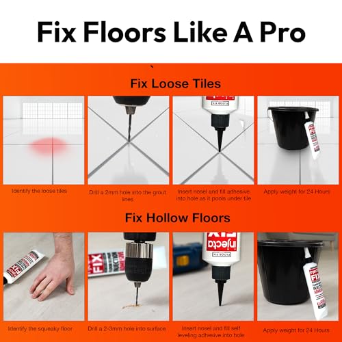 Inject-A-Fix Easy Squeeze Floor and Tile Repair Kit - Loose Tiles (3 Pack) - color: 3