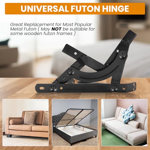 Futon Hinges, Adjustable Spring Mechanism Replacement Spring Hinge