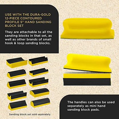 Dura-Gold Rectangle 4" x 1-3/4" Hand Sanding Block Base Handle, Hook & Loop