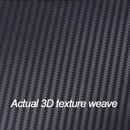 LZLRUN 3D Black Carbon Fiber Car Vinyl Wrap Self-Adhesive Film 4ft x 10ft - color: Black, size: 4ft x 10ft