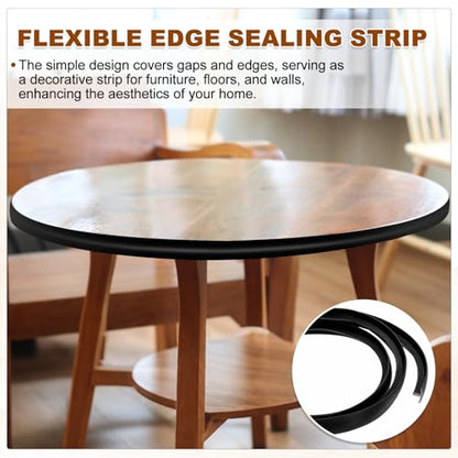uxcell T Rubber Trim Molding 25/32 Inch x 20ft Edge Banding Trims Black - color: Black, size: 25/32 Inch x 20 ft