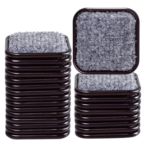 1 3/4" Square Carpet Bottom Furniture Caster Cups Furniture Coasters 24Pack - size: 1-3/4 Inch, 24 Pack