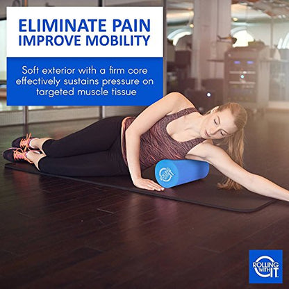 Rolling With It High Density Foam Roller for Physical Therapy - size: 13 x 6 Inch