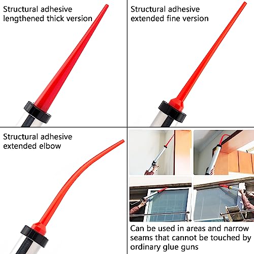 3 PCS Caulking Nozzles for Sausage Caulking Gun,Total length 11.8 inches