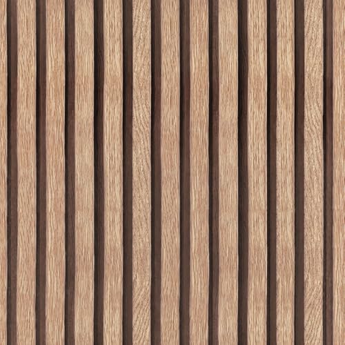 Yun-aeon Natural Wood - Tan Slats Peel and Stick Wallpaper for Wall - color: Tan, size: 17.3" x 480"