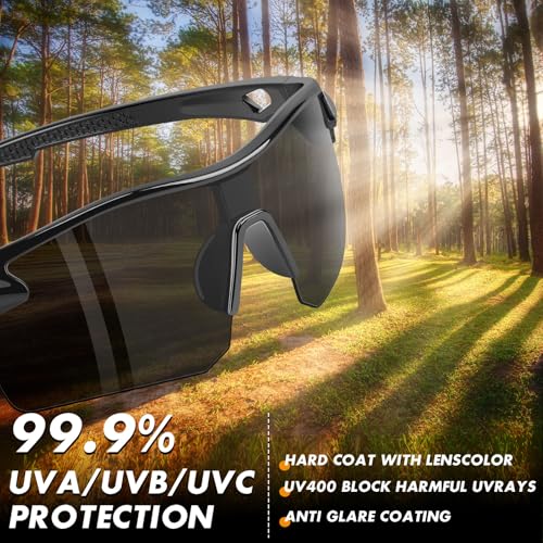 6 Pack Safety Glasses, ANSI Z87.1+UV Protective Eyewear, Impact Resistant Anti-Scratch Safety Goggles for Men Women - color: Gray
