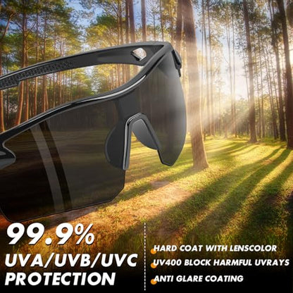 6 Pack Safety Glasses, ANSI Z87.1+UV Protective Eyewear, Impact Resistant Anti-Scratch Safety Goggles for Men Women - color: Gray