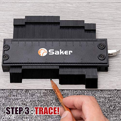 Saker Contour Gauge Profile Tool 5 Inch Black - style: 5inch Black