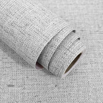 Gray Grasscloth Peel and Stick Wallpaper Textured 15.7in x 393.7in - color: Gray, size: 15.7" x 393.7"