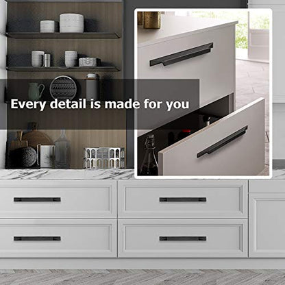 Peaha 30 Pack 6-1/4 Inch Hole Center Black Kitchen Cabinet Handles - color: Black-30pack, size: 6-1/4in Hole Centers