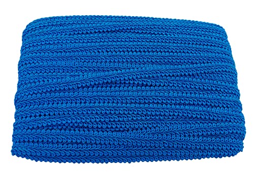 3/8 Inch Gimp Braid Trim 50 Yards for Upholstery Costume DIY Crafts (1324 Lake Blue) - color: Lake Blue