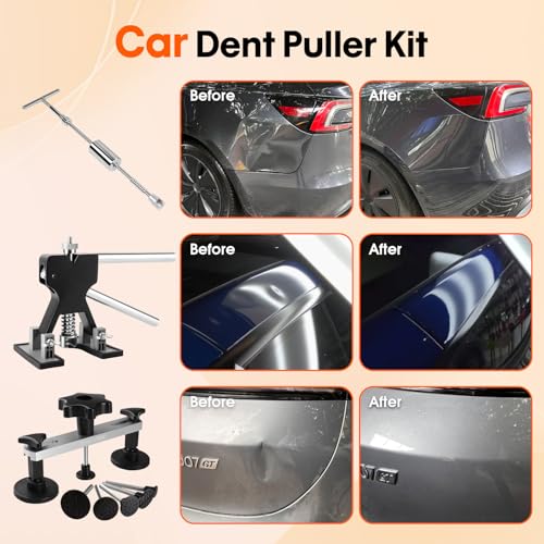 Car Dent Puller Kit - Car Dent Remover for Door Dings & Hail Damage - color: Black 02