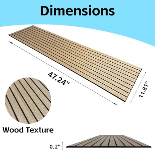 Modern Wood Slat Wall Panels, Peel and Stick Acoustic Panels, Self-Adhesive Wall Covering and Easy Installation, 47.24x11.82in. 8-Pack Natural Wood Finish(Walnut) - color: Walnut